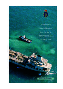 Report of the Board of Inquiry into the fire in HMAS WESTRALIA on 5 May 1998