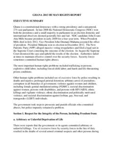 GHANA 2013 Human Rights Report