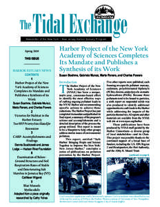 The  Tidal Exchange Newsletter of the New York ~ New Jersey Harbor Estuary Program