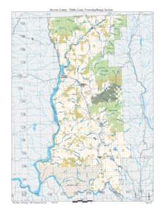 Stevens County - Public Land, Township/Range Section Nelway Waneta Cascade