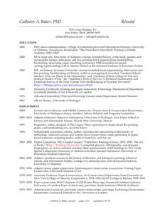 Microsoft Word - Baker resume 4_2015.doc