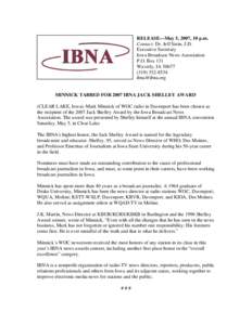 Microsoft Word[removed]IBNA Shelley Award Press Release.doc