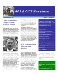 Microsoft Word - AOS & CICS Newsletter Spring Summer 2011