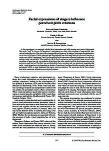 Psychonomic Bulletin & Review 2010, 17 (3), doi:PBRFacial expressions of singers influence perceived pitch relations