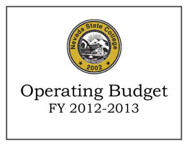 Operating Budget FY[removed] NSC State Operating Budget FY[removed]FY[removed]