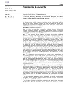 [removed]Presidential Documents Federal Register Vol. 75, No. 162