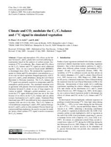 Clim. Past, 5, 431–440, 2009 www.clim-past.net/ © Author(sThis work is distributed under the Creative Commons Attribution 3.0 License.  Climate