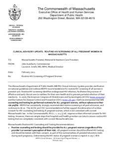 The Commonwealth of Massachusetts Executive Office of Health and Human Services Department of Public Health 250 Washington Street, Boston, MA[removed]DEVAL L. PATRICK GOVERNOR