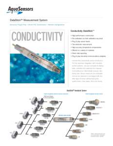 DataStickTM Measurement System Universal Plug & Play • Dir ect PLC Connections • Remote Configuration Conductivity DataStickTM  CONDUCTIVITY