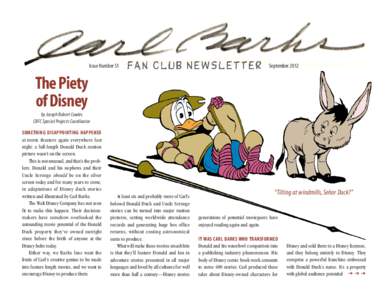 Issue Number 51  September 2012 The Piety of Disney