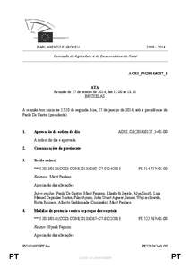 [removed]PARLAMENTO EUROPEU Comissão da Agricultura e do Desenvolvimento Rural  AGRI_PV(2014)0217_1