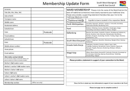 SWALSC membership update form April 2011.pub