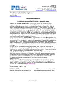 Microsoft Word - RealBand2008.5 Press Release.doc
