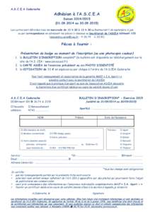 Bulletin Adhésion ASCEA 2015 version française