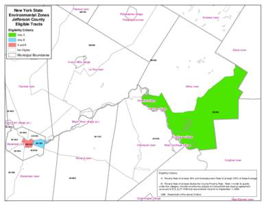 New York State Environmental Zones Jefferson County Eligible Tracts Orleans town