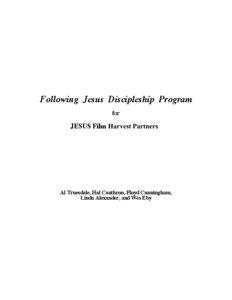 Following Jesus Discipleship Program for