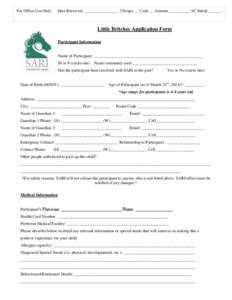 Camp SARI 2010 Application Form