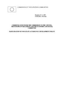 International development / Non-state actor / ECHO / EuropeAid Development and Cooperation / Non-governmental organization / Development aid / European Union / Capacity building / International relations / Development / International economics