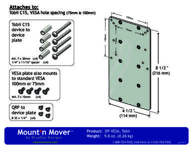 VESA / Tobii Technology / Manufacturing / Visual arts / X4 / Torx / Screw