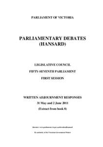 EXTRACTFROMBOOK  PARLIAMENT OF VICTORIA PARLIAMENTARY DEBATES (HANSARD)