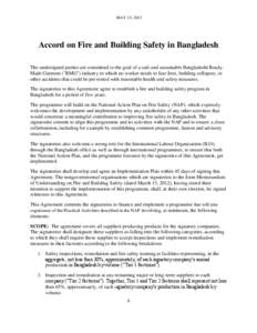 Accord on Fire and Building Safety in Bangladesh