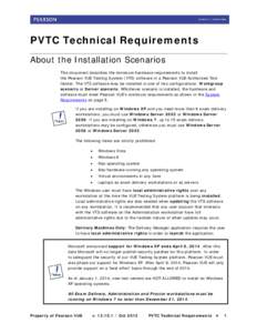 PVTC Technical Requirements