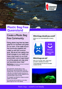 Environmental design / Reusable shopping bag / Reuse / Plastic shopping bag / Coles Bay /  Tasmania / Plastic bag / Biodegradable plastic / Green Student Council / Progressive Bag Alliance / Technology / Shopping bags / Bags