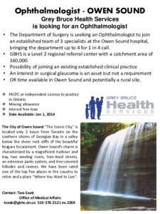 EMERGENCY MEDICINE - OWEN SOUND