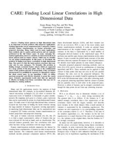 Singular value decomposition / Data analysis / Model selection / Principal component analysis / Feature selection / Eigenvalues and eigenvectors / Correlation and dependence / Regression analysis / Linear discriminant analysis / Statistics / Multivariate statistics / Machine learning