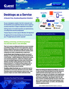 DESKTOPS AS A SERVICE (DaaS)  Remote Office Desktops as a Service A Hassle-Free, Anytime/Anywhere Solution