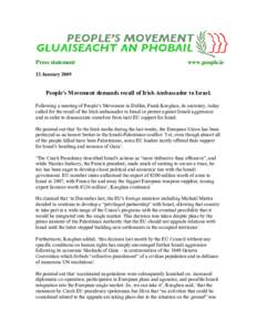 Press statement  www.people.ie 23 January 2009