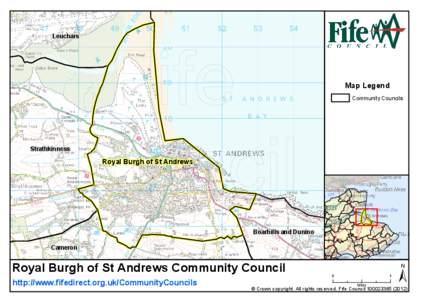 Leuchars  Map Legend Community Councils  Strathkinness