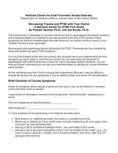 Traumatology / Anxiety disorders / Stress / Posttraumatic stress disorder / Mood disorders / Complex post-traumatic stress disorder / Psychological trauma / Nightmare / Veterans benefits for post-traumatic stress disorder in the United States / Medicine / Psychiatry / Health