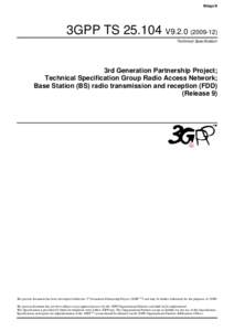 Bilaga B  3GPP TSV9Technical Specification  3rd Generation Partnership Project;