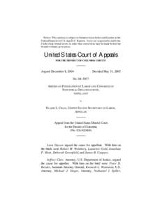 Notice: This opinion is subject to formal revision before publication in the Federal Reporter or U.S.App.D.C. Reports. Users are requested to notify the Clerk of any formal errors in order that corrections may be made be