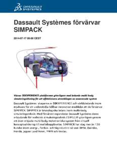 Dassault Systèmes förvärvar SIMPACK[removed]:00 CEST 