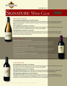 OCTOBER[removed]Signature Wine Club Newsletter