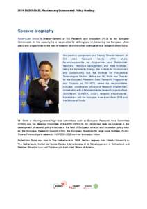 Jan Smits / Joint Research Centre / Smits / Institute for Prospective Technological Studies / European Research Area / European Molecular Biology Organization / UK Research Councils / Directorate-General for Research and Innovation / Science and technology in Europe / Europe / European Research Council