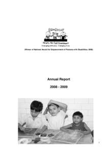 (Winner of National Aw ard for Empow erment of Persons w ith Disabilities, [removed]Annual Report[removed]