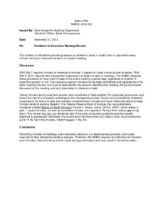 BULLETIN NHBDL[removed]Issued By: New Hampshire Banking Department Ronald A. Wilbur, Bank Commissioner Date: