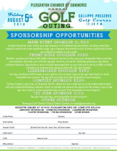 Pleasanton Chamber of Commerce annual Friday  5 GOLF