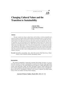 Environmental economics / Sociocultural evolution / Sustainability / Political science / World Values Survey / Ronald Inglehart / The Cultural Creatives / Post-materialism / Futures studies / Science / Sociology / Knowledge