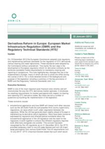Microsoft Word - Client Alert - Derivatives Reform in Europe.doc