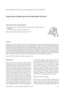 Netherlands Journal of Geosciences / Geologie en Mijnbouw 82 (1): [removed]Expressions of shallow gas in the Netherlands North Sea