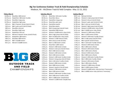 Big 10 T&F 2012 Outdoor Meet Schedule.xls