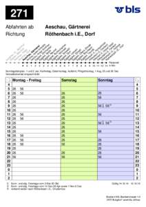 271 Abfahrten ab Richtung Aeschau, Gärtnerei Röthenbach i.E., Dorf