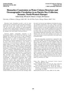 Goldschmidt 2000 September 3rd–8th, 2000 Oxford, UK. Journal of Conference Abstracts Volume 5(2), 579