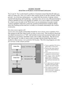 Finance / Private equity / Seed money / Corporate Venture Capital / Deal flow / Investment / Financial economics / Venture capital