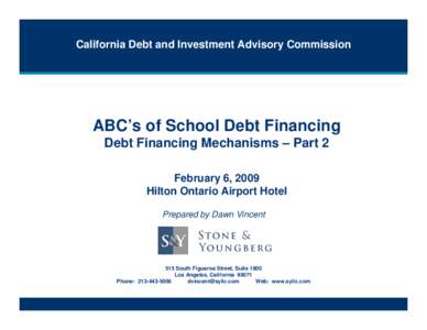 Debt Financing Mechanisms - Part 2