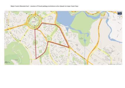 Major Events Manuka Oval – Location of Timed parking restrictions to be relaxed on major Event Days   
